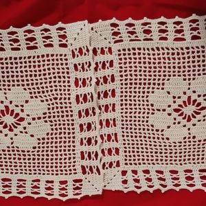 Hand Crocheted Squares Doilies